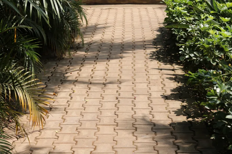 Paved garden path